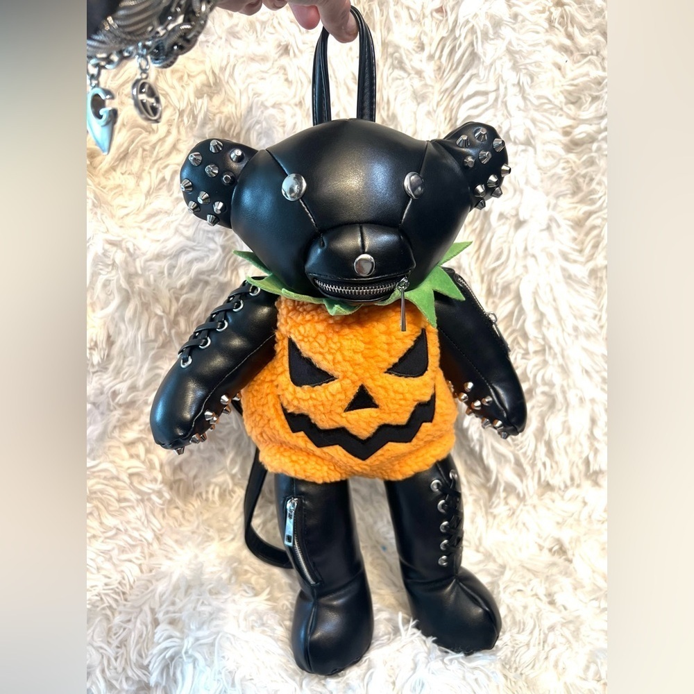 🖤🎃DOLLS KILL ADORABLE Jack O’ Tormented Teddy Backpack🖤🎃 NWT - Picture 12 of 16